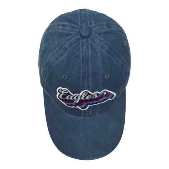 Richardson Eagles Twill Adjustable Tuck Strap Cap Trucker Baseball Hat Retro - Picture 6 of 13